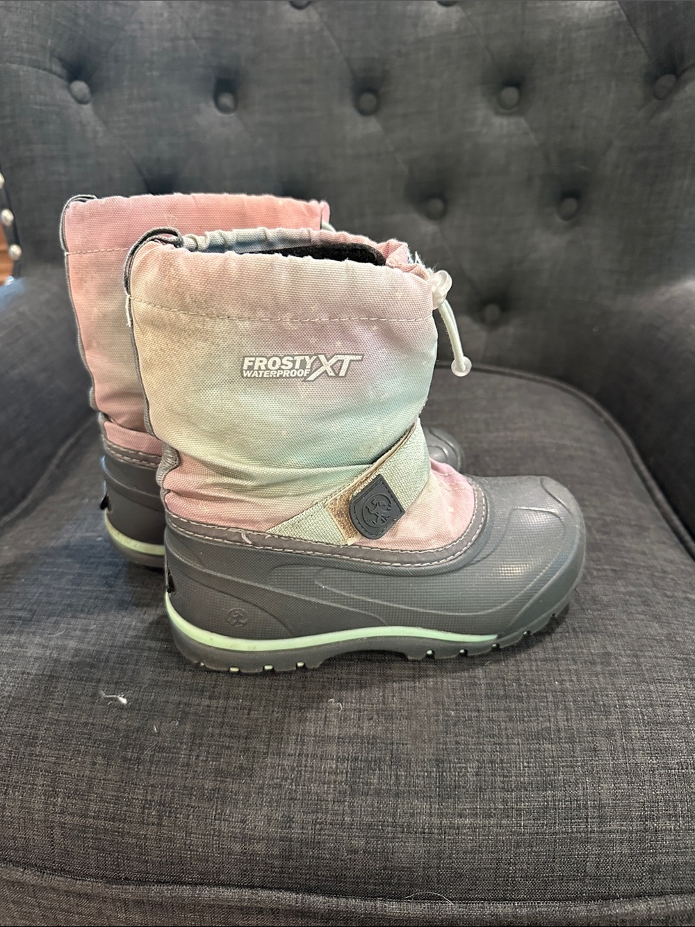 3M Thinsulate Kids Frosty XT Waterproof Boots - Pink and Gray